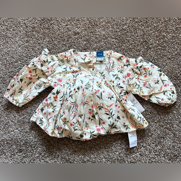 Old Navy Floral Top Bloomers Outfit 2PC Set Baby Girl Sz 0-3m NWT Spring/Summer - Picture 3 of 7
